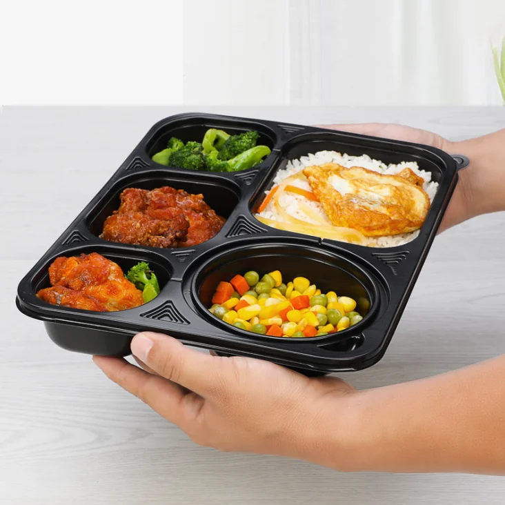 Одноразовые пищевые контейнеры, 5 отделений, для микроволновой печи