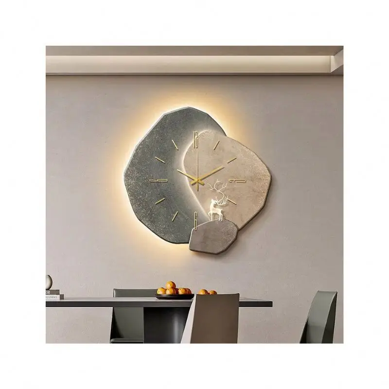 Art Metal Paintings Decoration Landscape Glass And Horses Canvas Frame Home Hanging Decorative Painting Wall Arts With Light