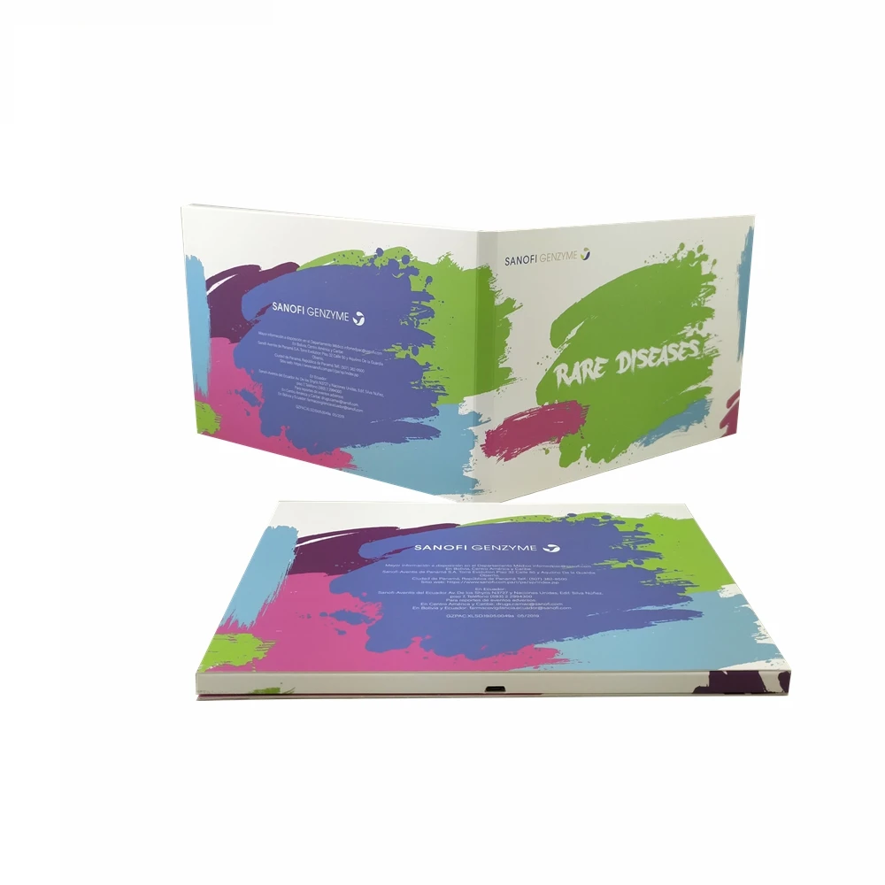 2021 Lcd Screen TFT Video Greeting Card/Advertisement Lcd Autodyne Video Brochure/Business LCD Card