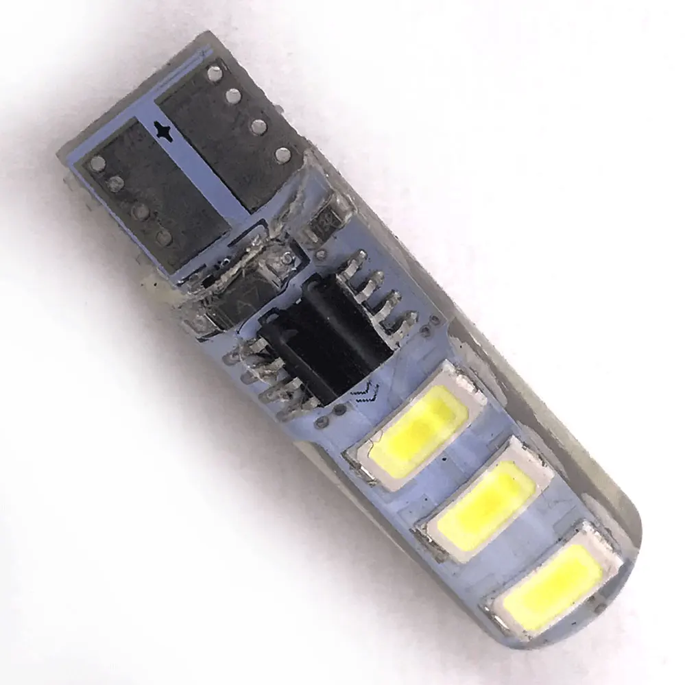 T10 5730 5630 6SMD LED Waterproof Flash Strobe Constant Light Dual Mode Silicone Gel Car Read Lamp 12V Auto Parking T10 Led Bulb