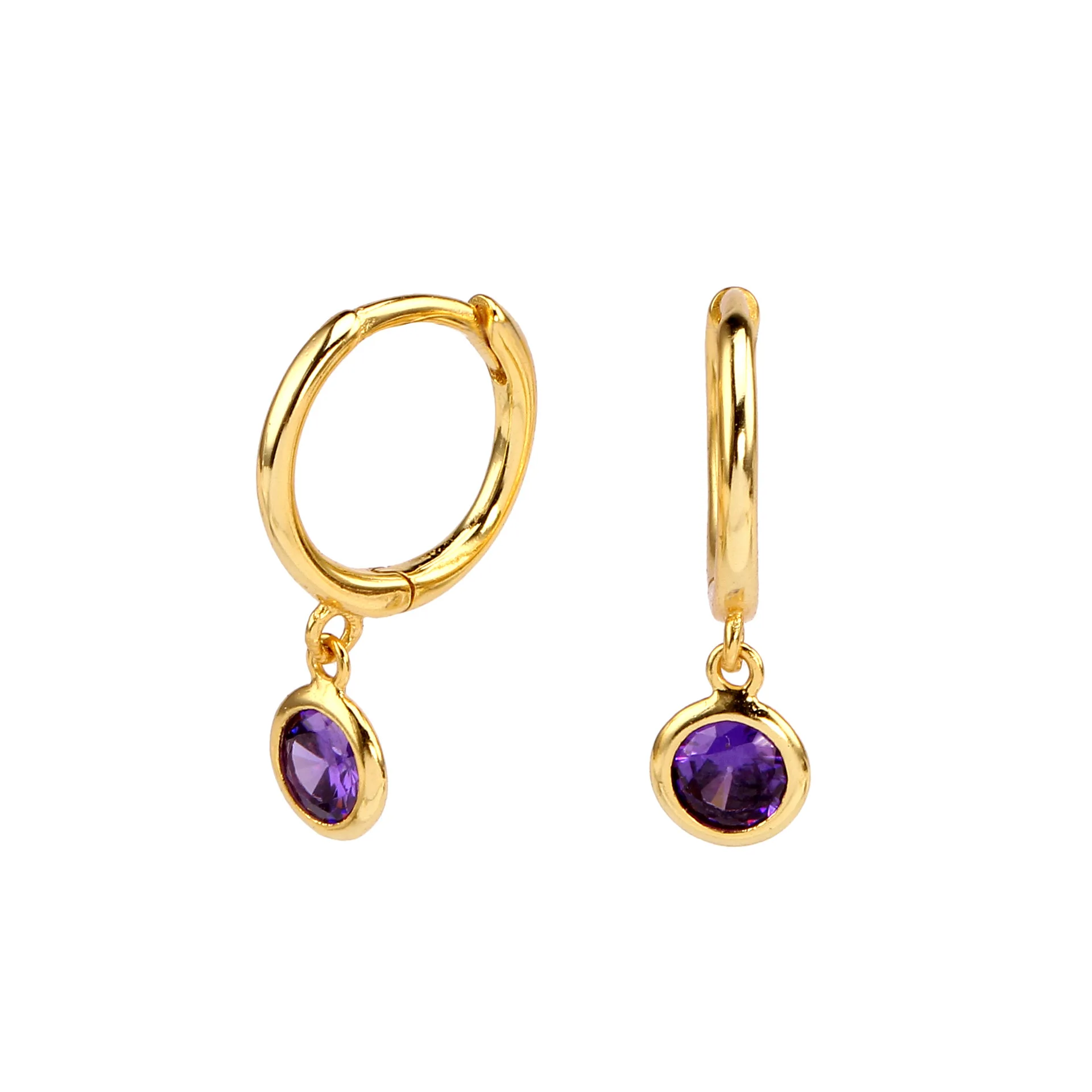 Purple Amethyst Raw Crystal Studs Natural Ruby July Birthstone Studs Natural Rough Gemstone Studs