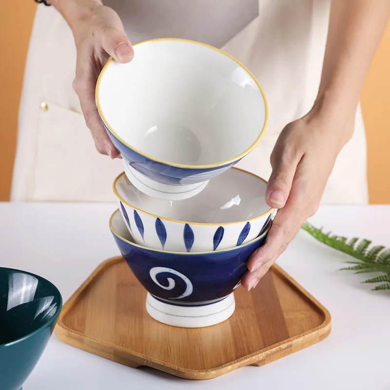 Home Hotel Restaurant Used Japanese Style Ceramic Soup Bowl 5 inch Ramen Bowl Ceramic Bowls