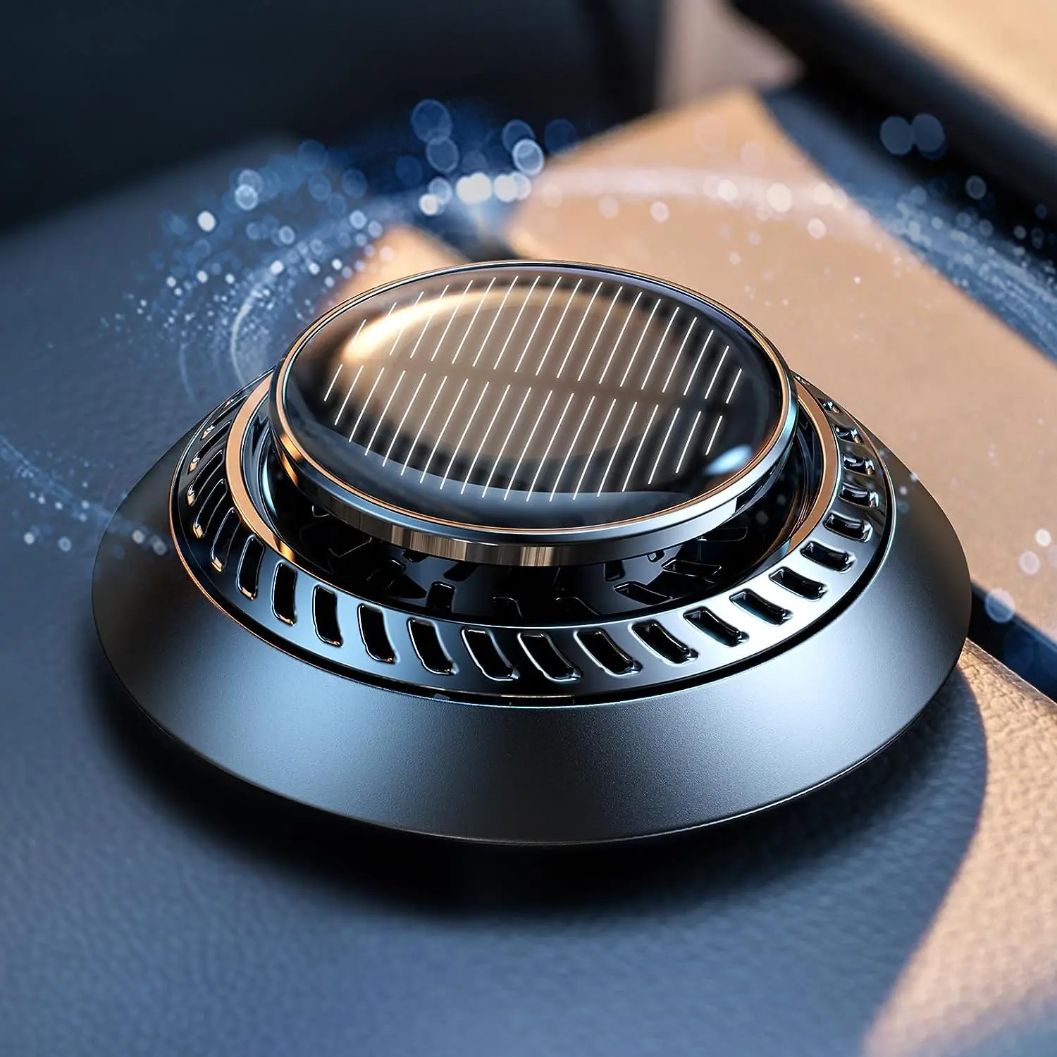 trending products 2024 new arrivals Automatic aroma powered perfume energy cr2 air freshener ufo solar car diffuser
