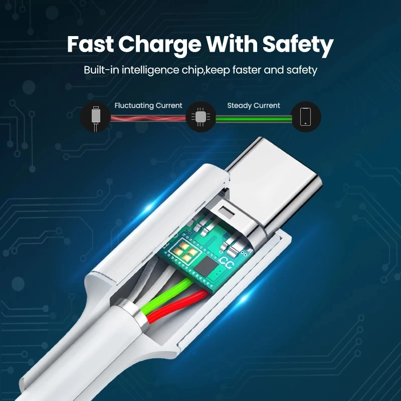 2022 100W USB  to USB Type-C Cable Fast Charge Data Cable For Huawei P30 Samsung Xiaomi Phone Data Line Quick Charge Accessories