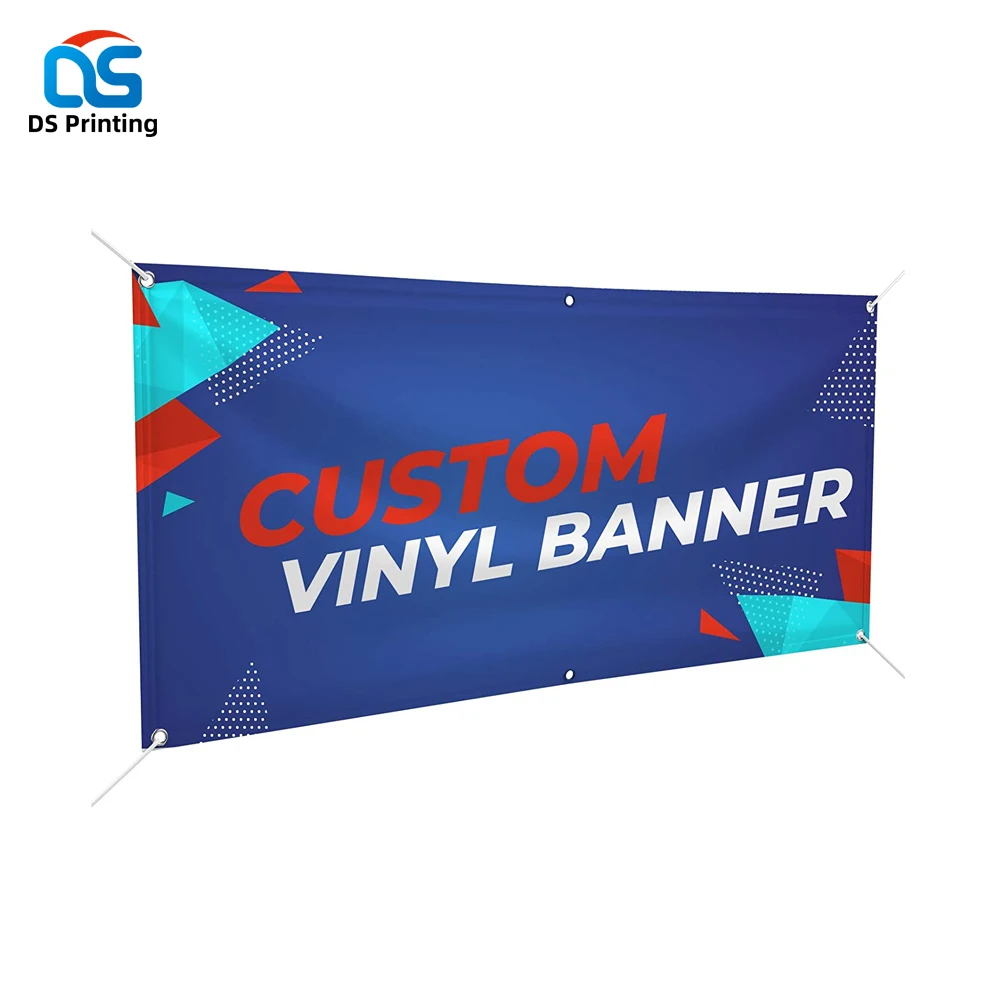 Custom personalized advertising event banner print image make logo print 2x8 ft cheap indoor pin banner logo