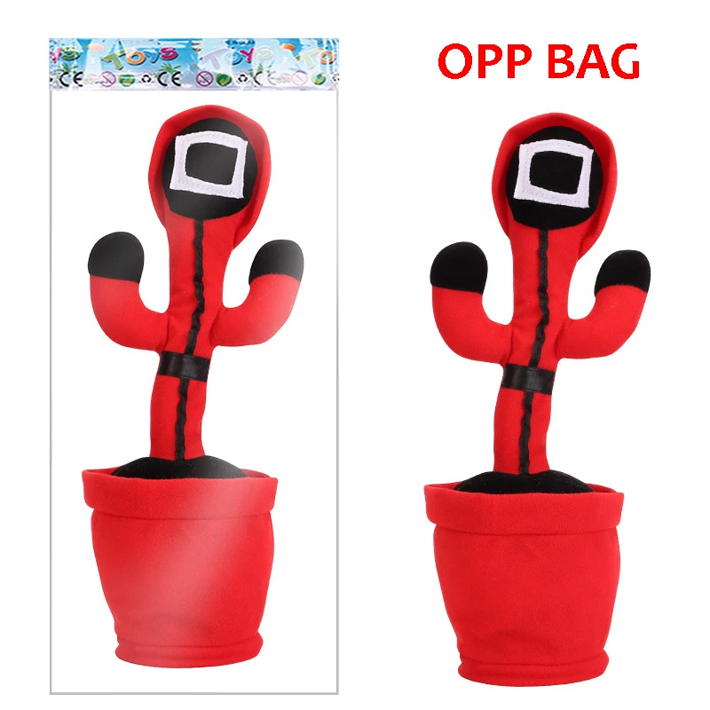 New arriving Cheap Christmas present Squid Game Singing Dancing Flashing Recording Cactus Toys from the series squid