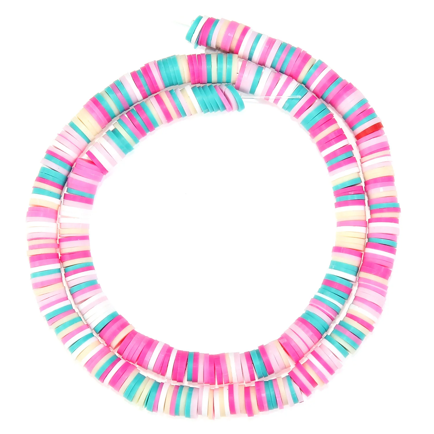 XUQIAN Ins Hot Selling 6mm 36 Colored Polymer Clay Spacer Beads for DIY Bracelet Necklace Jewelry Making Accessories