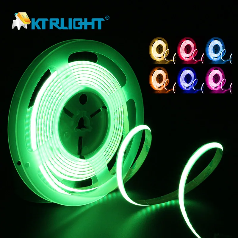 RGB COB LIGHT DC12/24 В шириной 8 мм 576led/m IP20 5 м/roll Светодиодные полосы светодиодной ленты Cob освещение