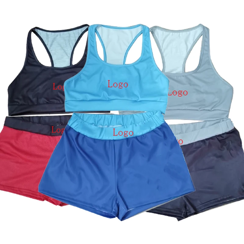 
Women Summer Fashion Casual High Quality Color Matching Letter Sports Biker Two Piece Shorts Set Tracksuit Women Clothing 2021 