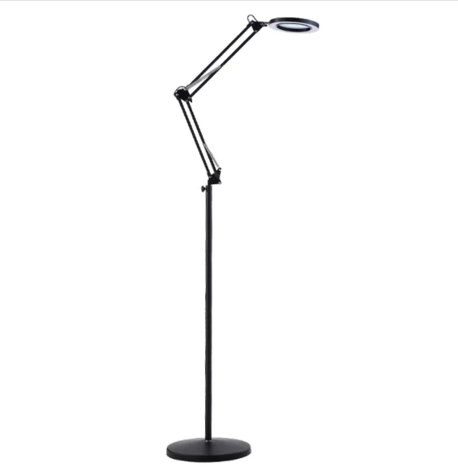 Dimming 5X Magnifying Lamp 3 Lighting Modes 12W LED Floor Lamp Beauty Salon Home Use Magnifying Light