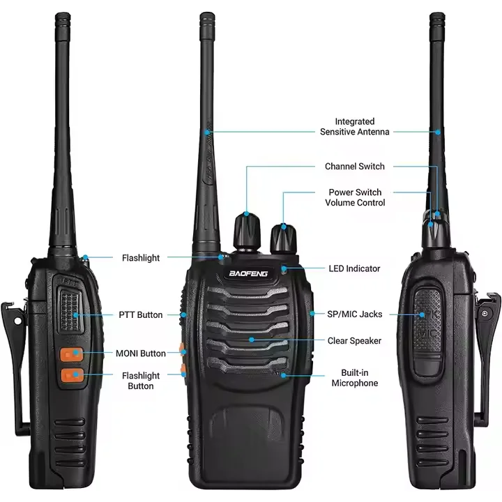 Baofeng BF-888S Plus Upgrade Long Ran UHF 430-440MHz Wireless Two-Way Radio 16CH Walkie-Talkie Ham Radios Transceiver feng bao