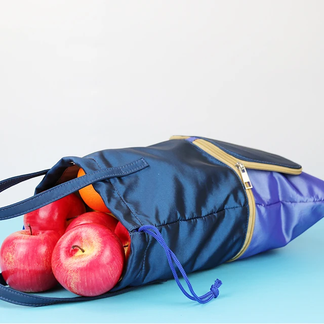 Custom Foldable Large Capacity Reusable Fruit Storage String Portable Shopping Bag