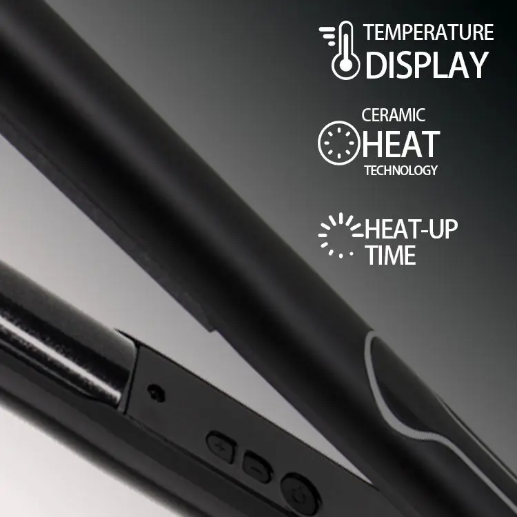 2022 Hottest Models Hair Straightener Multi-functional Pro Flat Iron LED Black Electric Plastic Ceramic 1200W Hand Hair Dryer