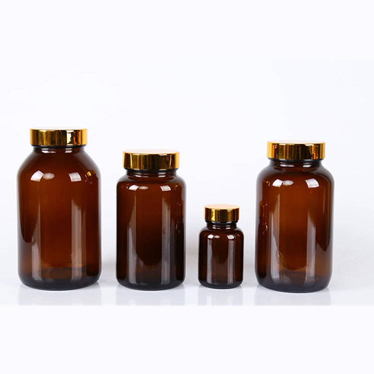 60ml 120ml 150ml Amber Pill Pharmaceutical Medicine Glass Bottles Tablet Glass Jar