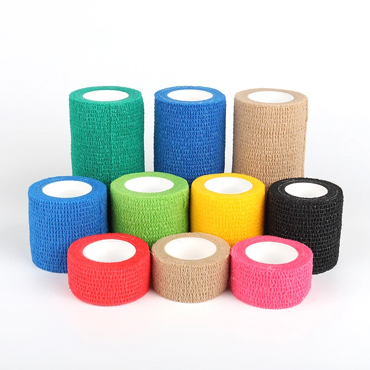 Colorful Sport Self Adhesive Elastic Bandage Waterproof Bandage for Sports Wrist and Ankle Wrap Tape Non-Woven Bandage