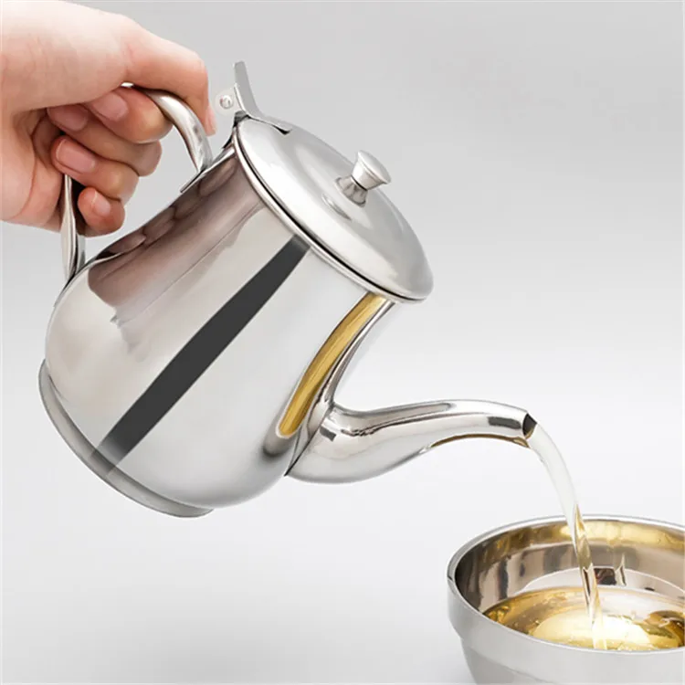 Stainless Steel Coffee Kettle Coating Long Mouth Spout Teapot