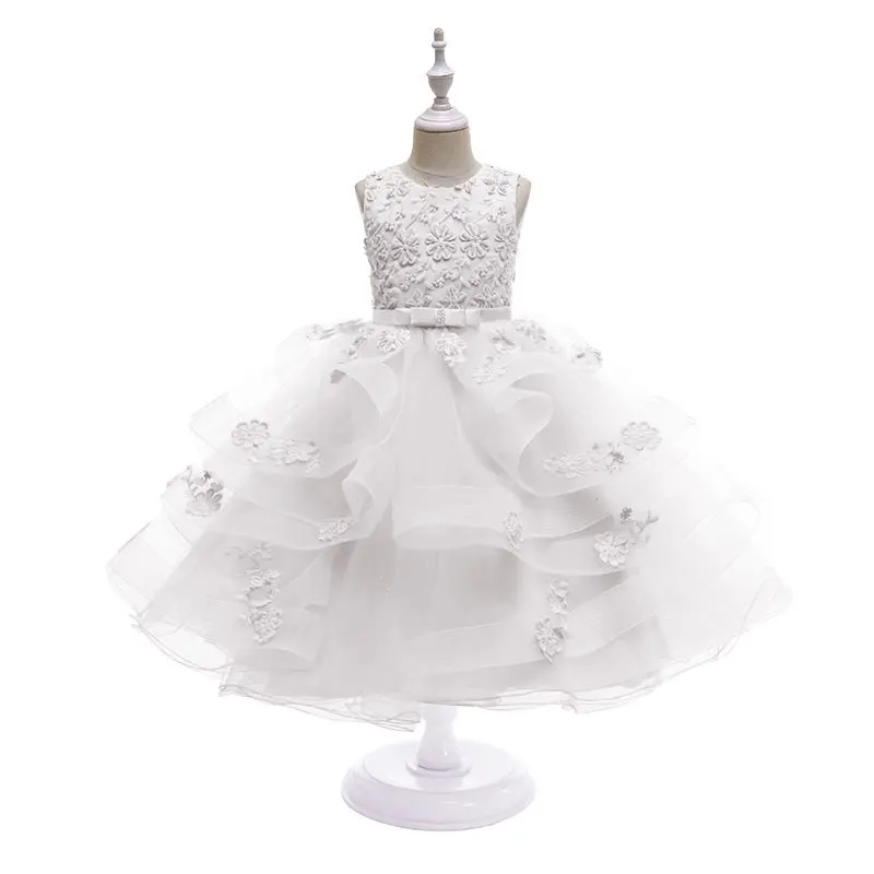 Hight quality Kids Lace Tutu Dress For Girls Children Pageant Ball Gown Flower Bridesmaid Wedding Party Princess Dresses 2011