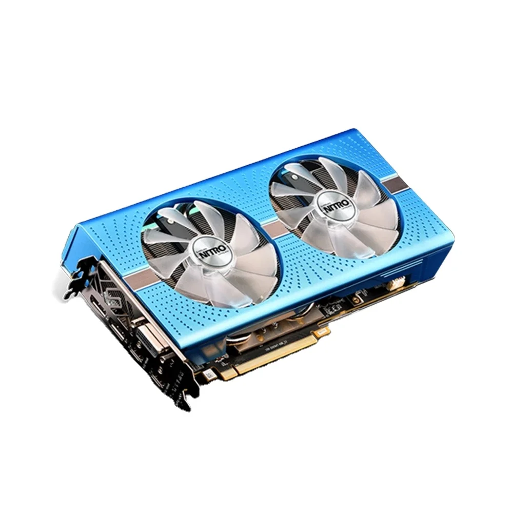 SAPPHIRE AMD Radeon NITRO+ RX 580 8GB Graphic Card GDDR5 256bit PCI Desktop PC Gaming Video Cards For Gaming Computer Used Cards