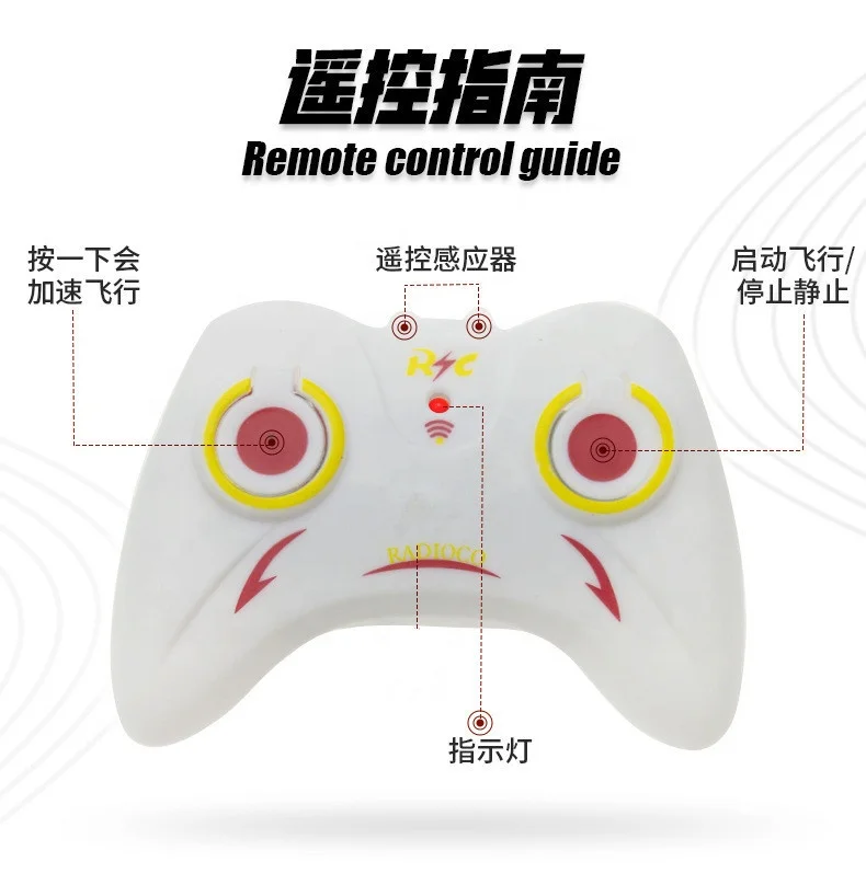 Rc Helicopter 2.4G Remote Control Emergency Stop With Hover Function 2 Channel Toy For Boy Children Gift