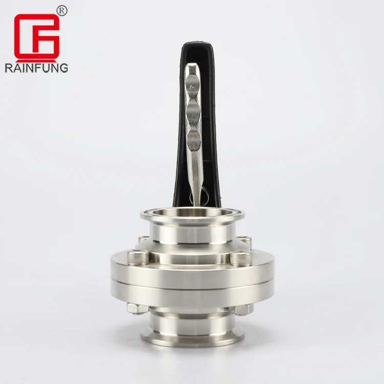 Промышленные клапаны, гидравлический регулятор, клапан типа вафли, санитарный SS304 1,5 дюйма TC, зажим, Ручной Клапан-Бабочка