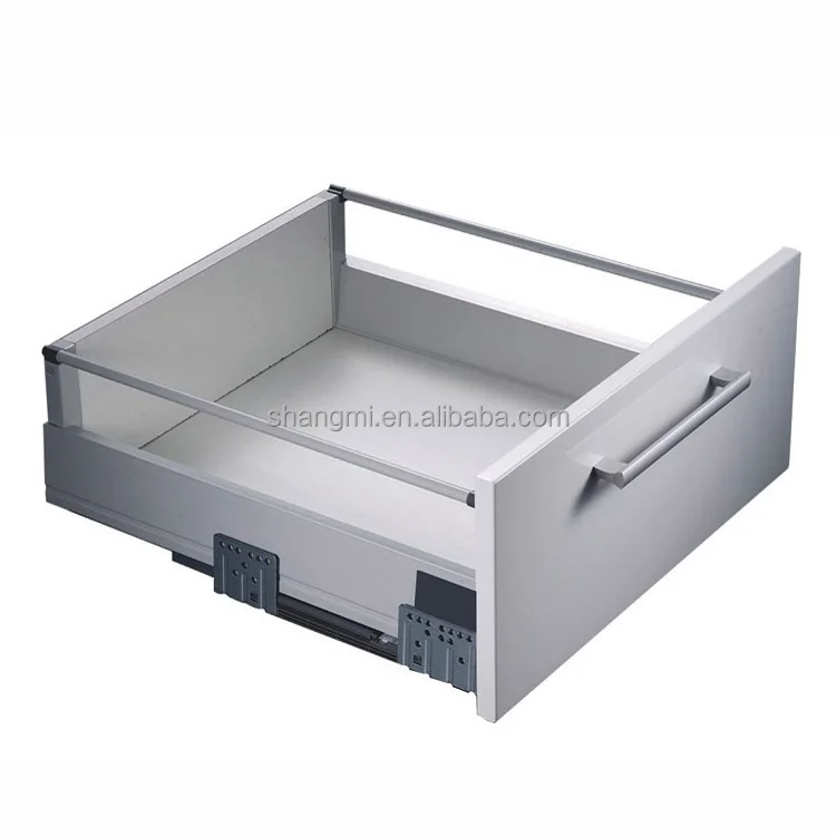 Аксессуары для мебели Тандемная коробка 40 кг нагрузка кухонный шкаф с двойным выдвижным ящиком мягким закрытием двойной