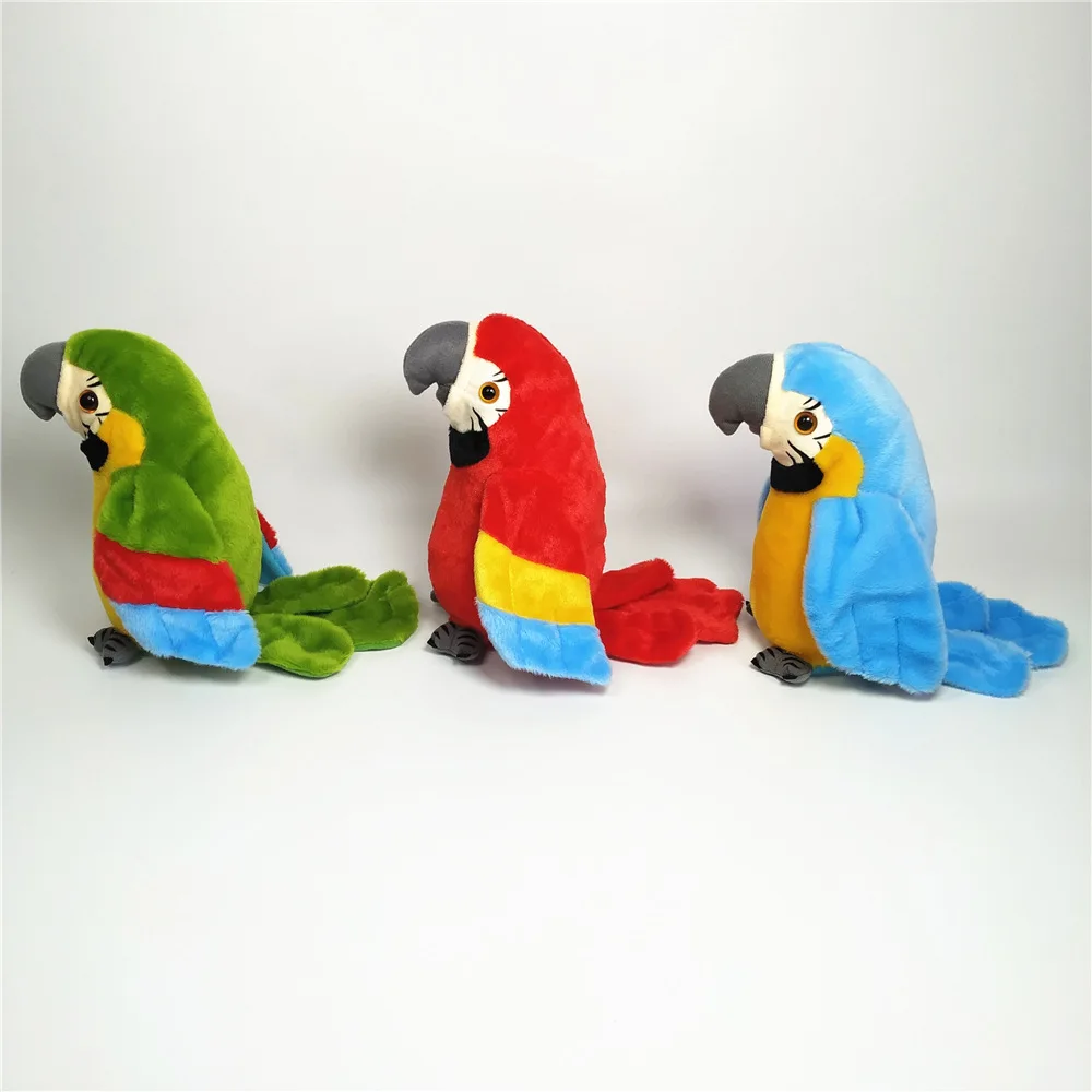 New creative talking parrot cute animal plush toy parrot electric plush doll