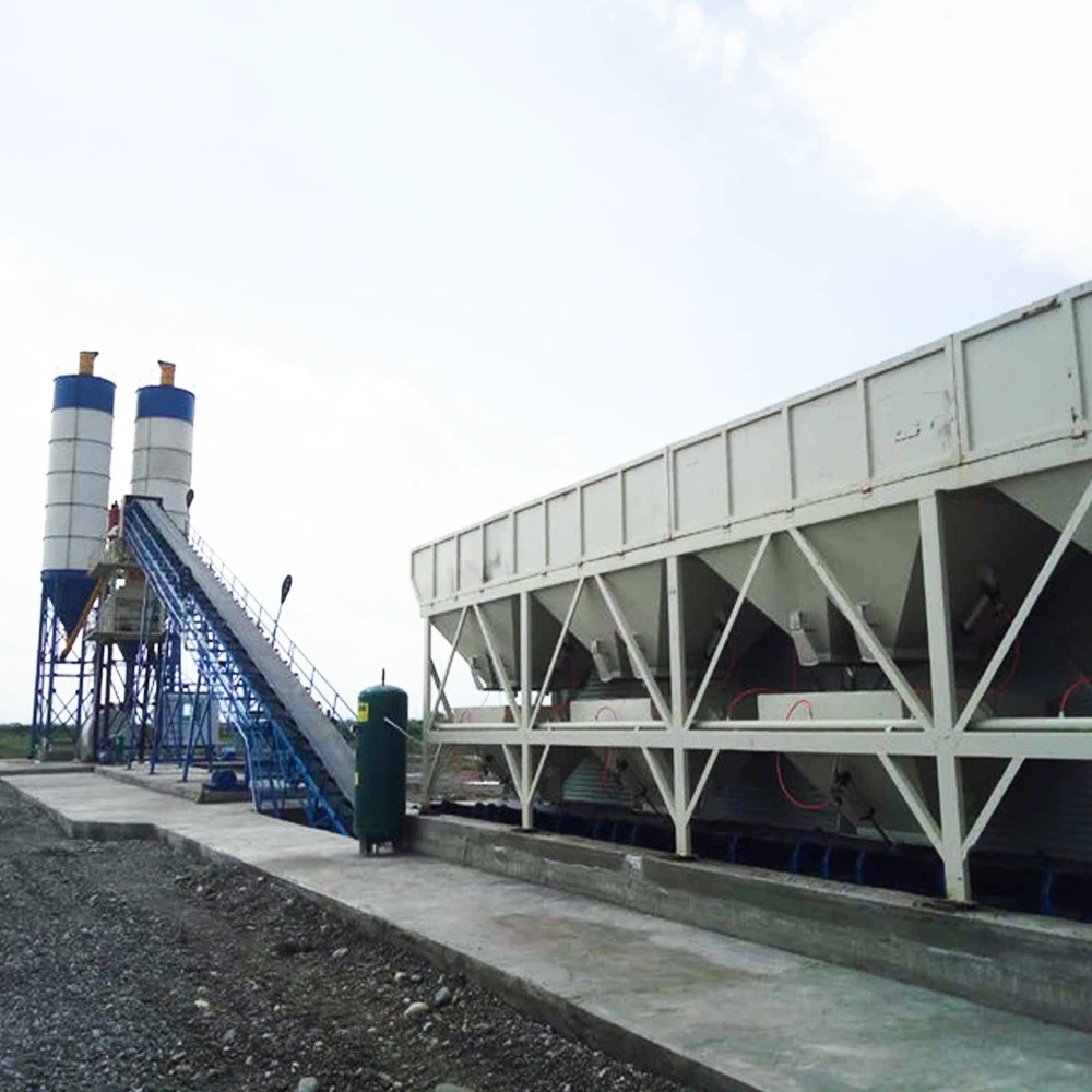 Stationary concrete batching plant Automatic Electric Fixed concrete mixing plant