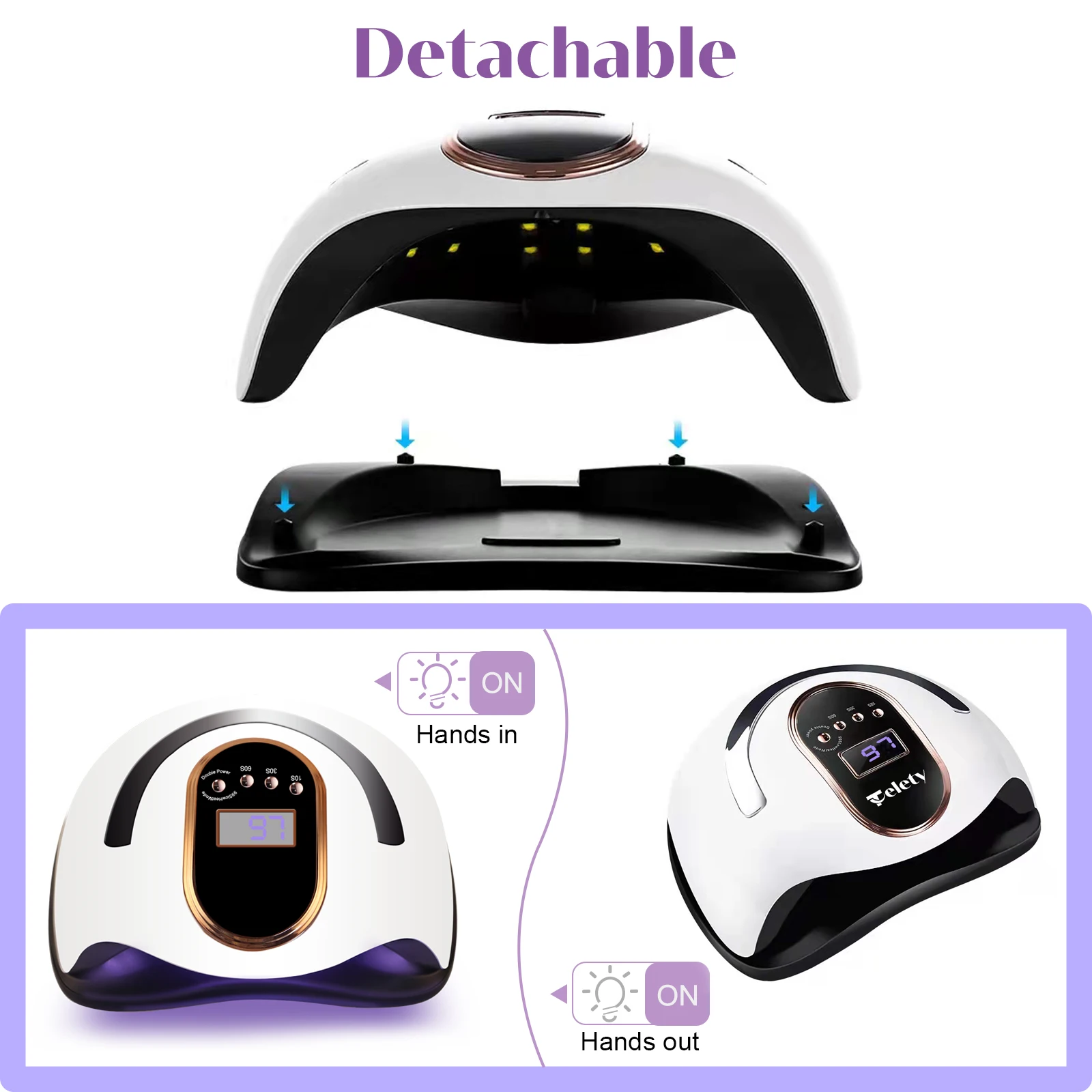 Kaphimer Nail Lamp Telety V8 Explosive Cartoon Decorative Nail Dryer Super Power Manicure Ultraviolet LED Lamp For Women