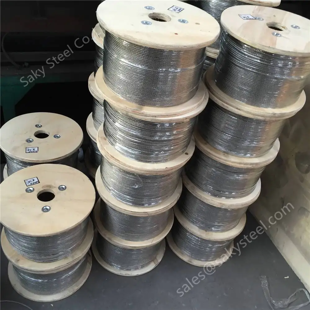 SS316 7x7 7x19 6x19 трос из нержавеющей стали