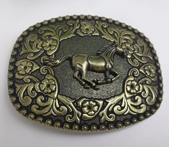 Hot Selling Customizable Western Denim Belt Buckle Fashionable Casual Style with Alloy Material and Custom Logo