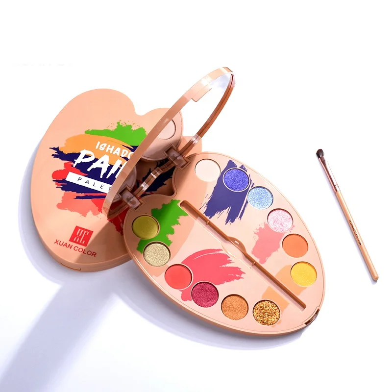 Косметические тени для век Beauty Sombra в форме сердца, матовые, блестящие, разные цвета, 12 цветов