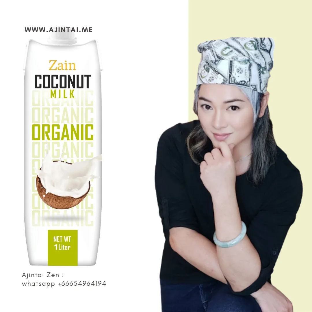 Органический чистый сок кокосовой воды 100% OEM Prisma te tra Pak бумажная коробка Размер 1000 мл Zain от компании Ajintai продукт из Таиланда