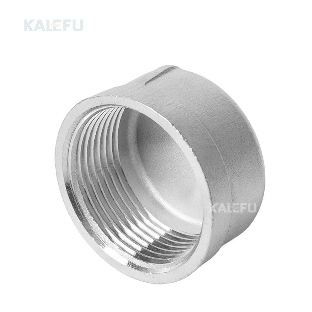 Industry Round Cap Pipe Fittings 304 316 316L SS Cap Female Threaded Stainless Steel End Cap DIN 2605 JIS B2313