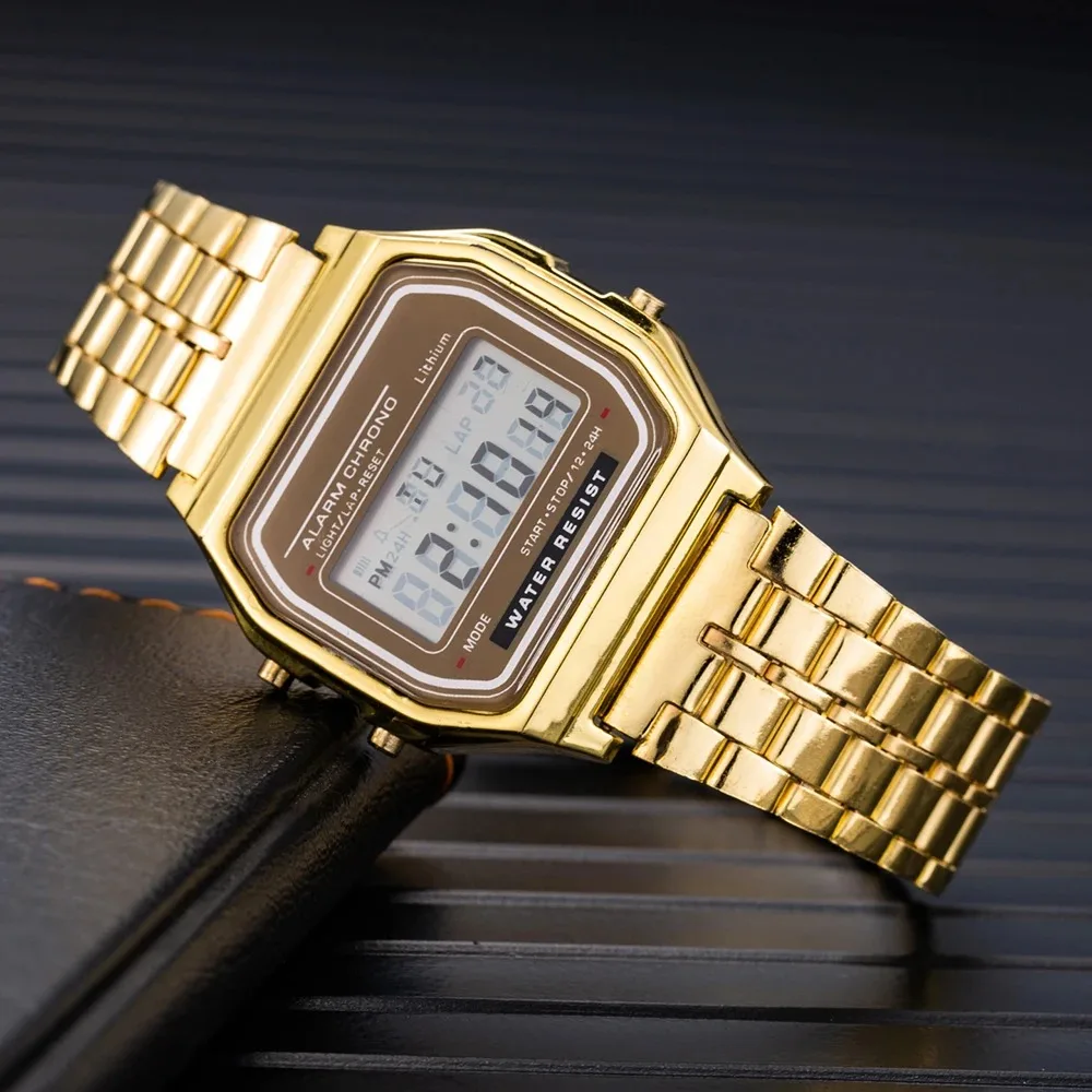 Wholesale Fashion Luxury Stainless Steel Sport Mens Wrist Digital Watches
