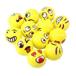 Relief Ball Creamy Round Shape Novelty Pu Soft Face Anti Stress Relief Ball