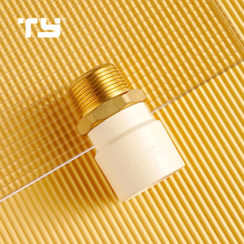 Plastic Pipes Manufacturers wholesale CTS ASTM D2846 CPVC pipe fittings CPVC brass male adapter