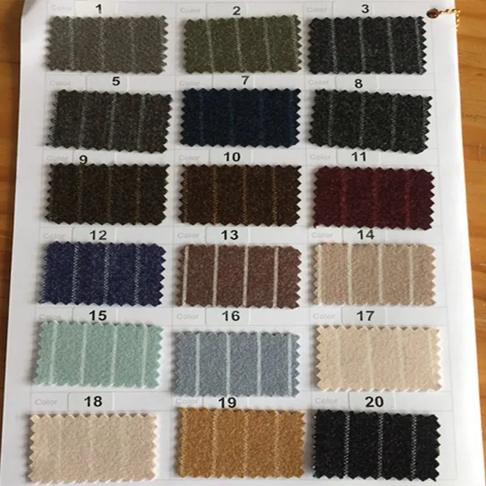 JC-K2838 /M  HIGH QUALITY WOOLEN KNIT CLASSIC STRIPE TWEED FABRIC FOR WINTER COAT