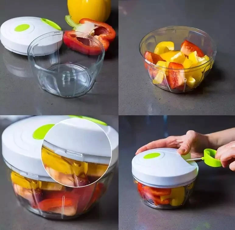 Mini Hand Pull Mincer Blender Mixer Processor Manual Food Chopper for Vegetable Fruits Nuts Onions