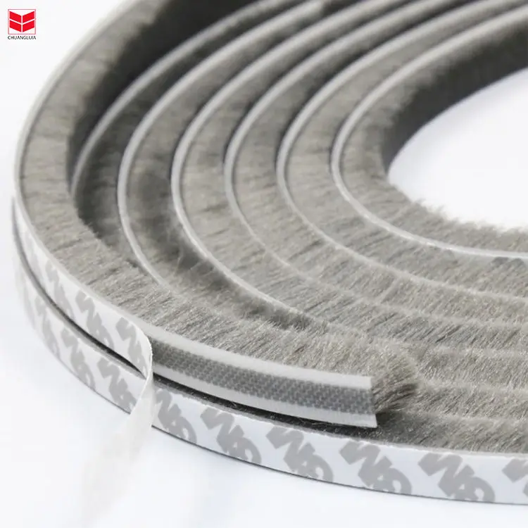 China Factory Supplier Price 100% Pp Material And Black Grey Colours Wool Pile Weather Strip
