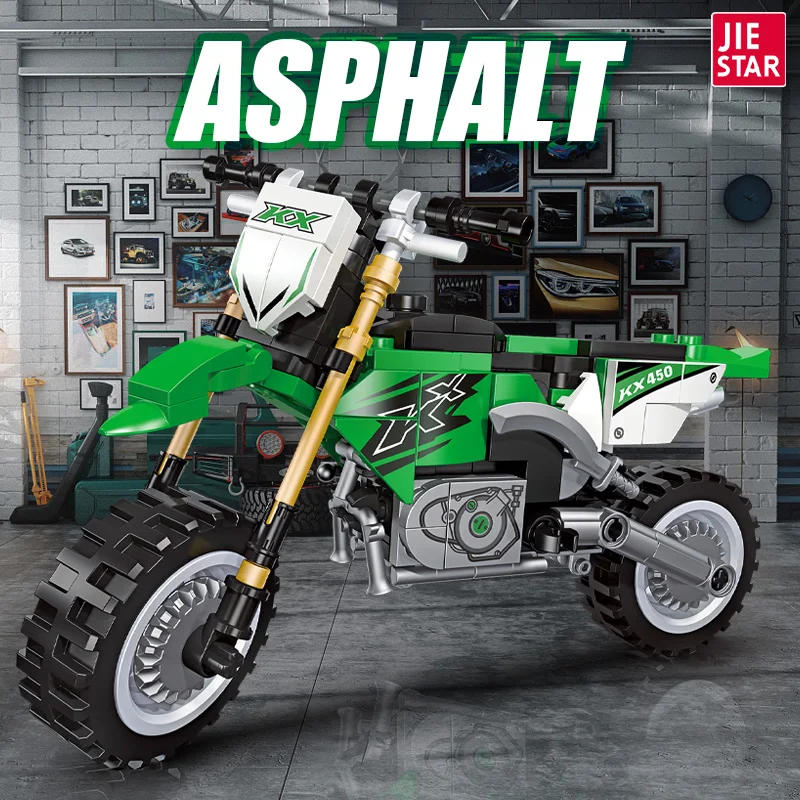 2024 hot selling kids building blocks set assemble cool motorcycle toy kids puzzles educational toy