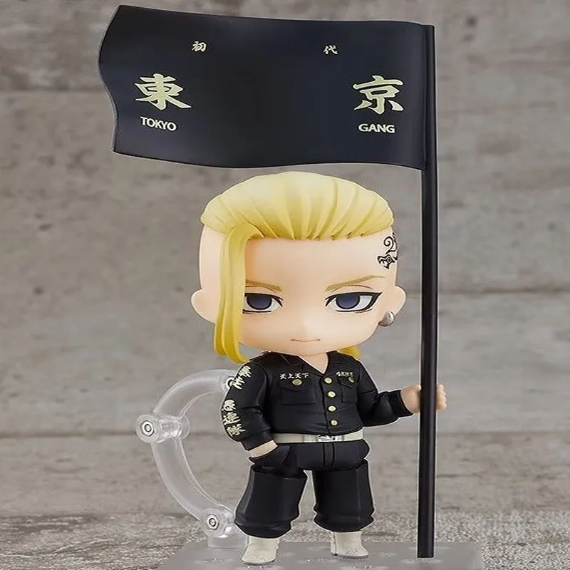 Manjiro Sano Anime Figures Tokyo Revengers Figure Movable Replacement Parts Model Toy Q Version Cute Collectible Doll Gift Mikey