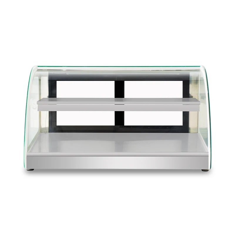 new product upright rectangle glass cupcake bread pastry cooling showcase marble based cake display cabinet