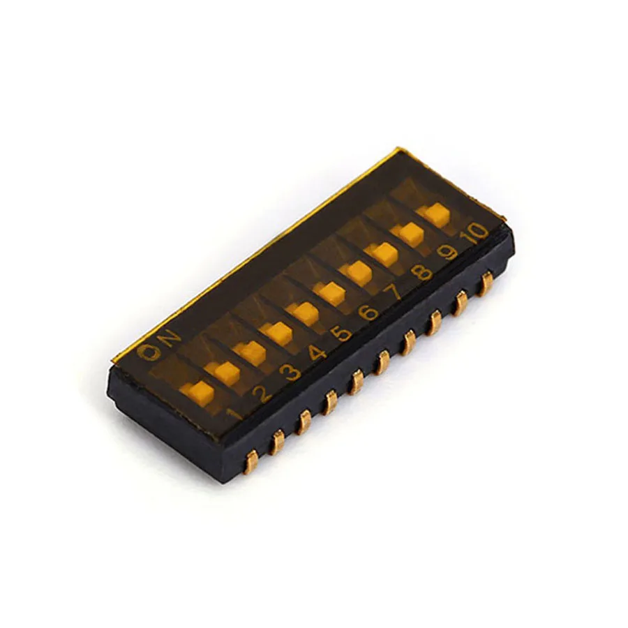  10 полюс Половина Шага 1 27 мм SMD Dip-переключатель J шпильки с запечатаными 2000