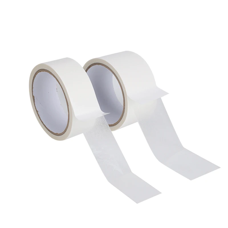 White Strong Acrylic Glue Tape solvent acrylic non-woven white double sided coated tissue adhesive tape