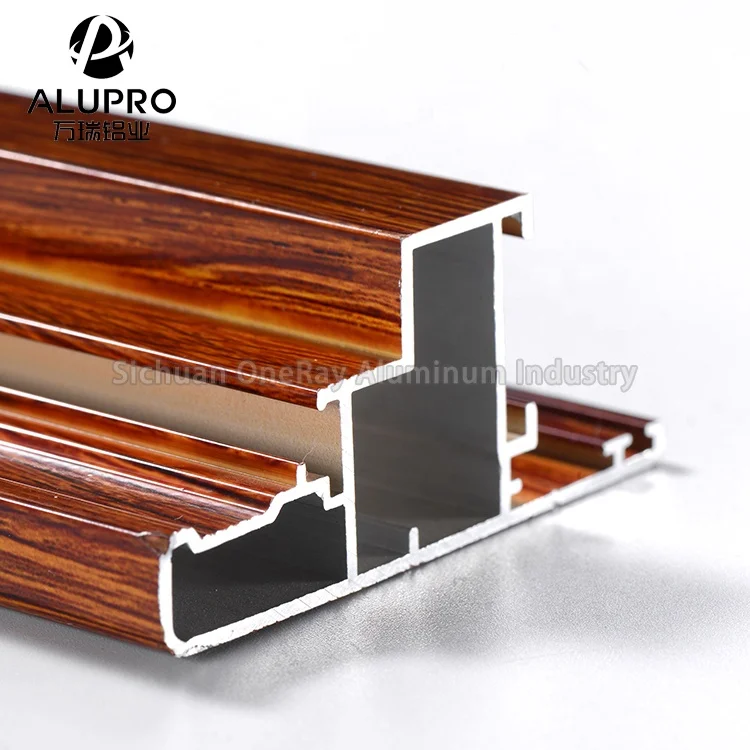 
wooden print aluminium profile For Windows 6063 t5 aluminum price per kg aluminium frame 