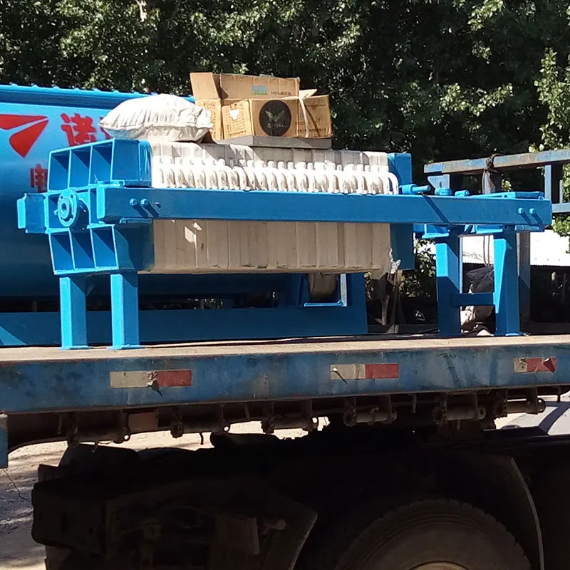
Plate and frame mud dewatering machine for sludge filter press 