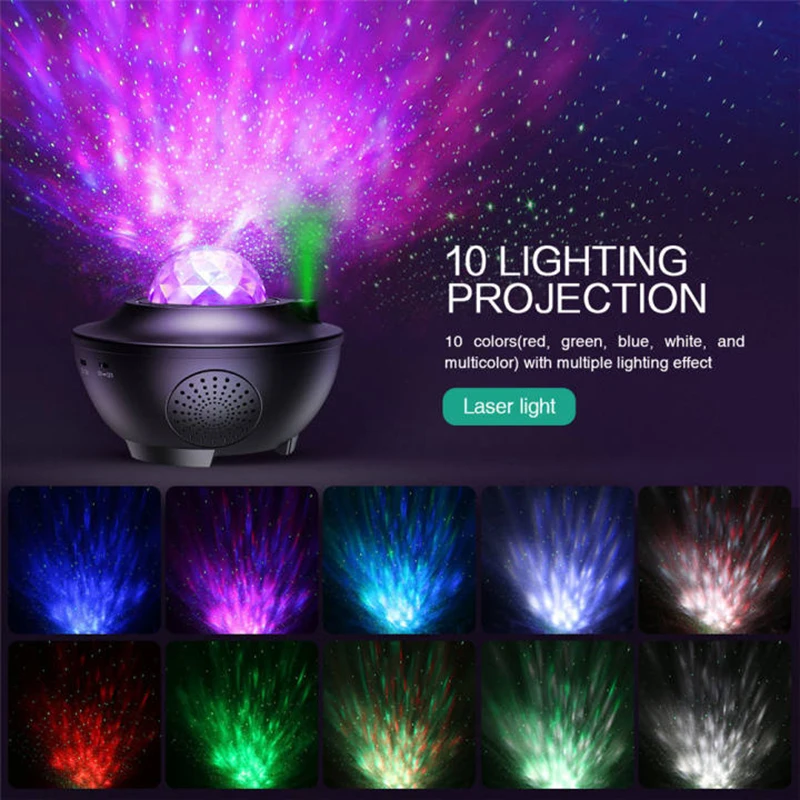 BOKUN OEM Projection Lamp Alibaba Hot Selling Remote Controlled LED Laser Galaxy Sky Projector Star Starry Night Light Projector