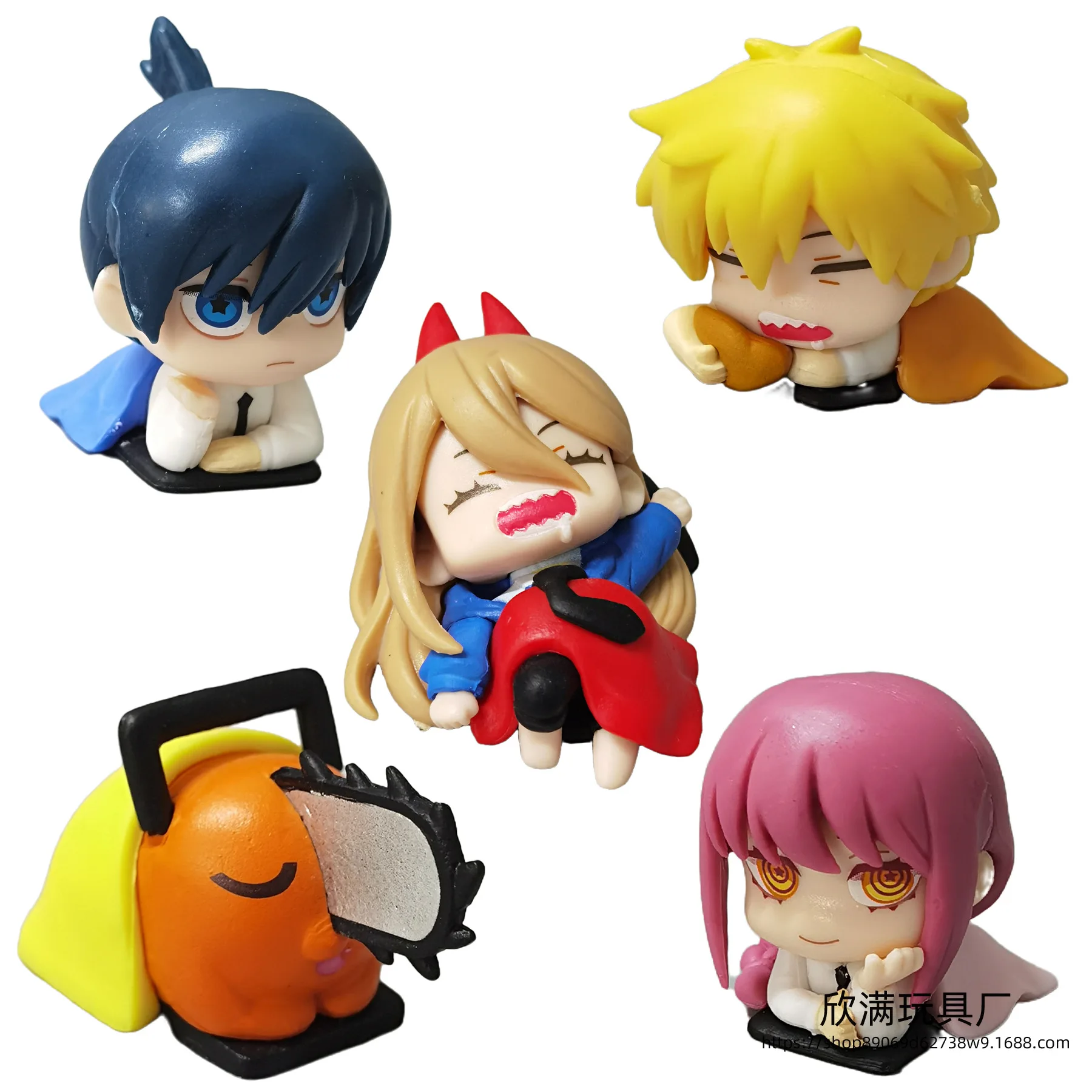 Japanese MIni 5 Pcs/se Denji Power Chainsaw Man Action Figures PVC Collectible Model Doll Toy