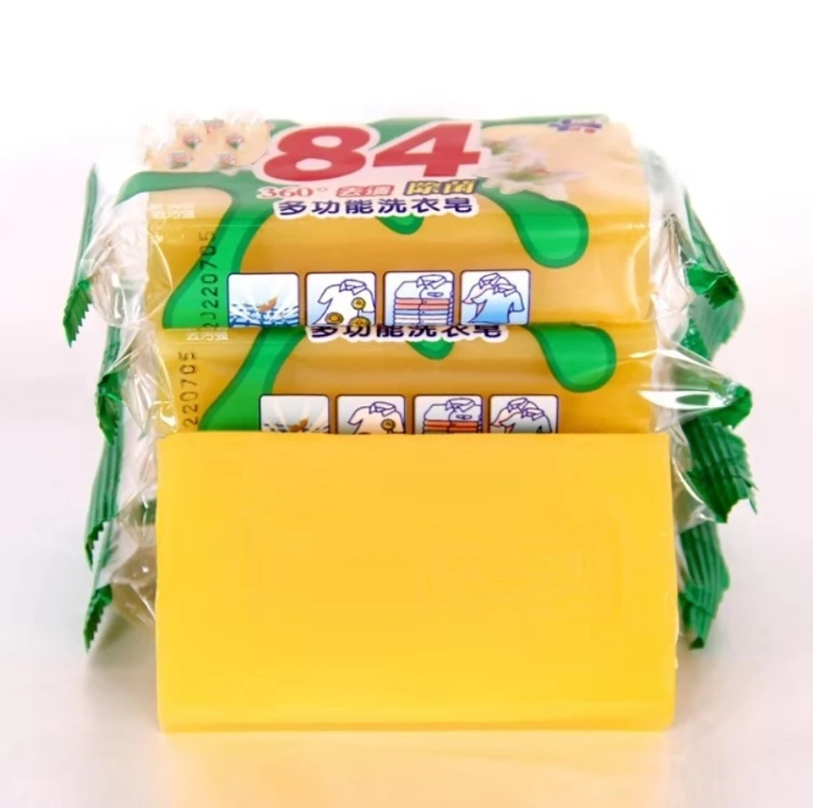 OEM Customizable Brand High Quality Mild Transparent Laundry Soap Bars Solid Shape Large Output Low MOQ for Washing Products