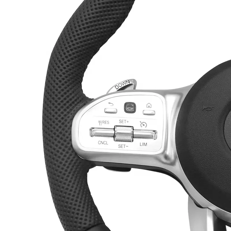 For Benz AMG GTR GT C63 A45 S63 S65 G500 G63 E63 GLE63 GLC63 W205 W222 W213 full leather LED Carbon Fiber Steering Wheel